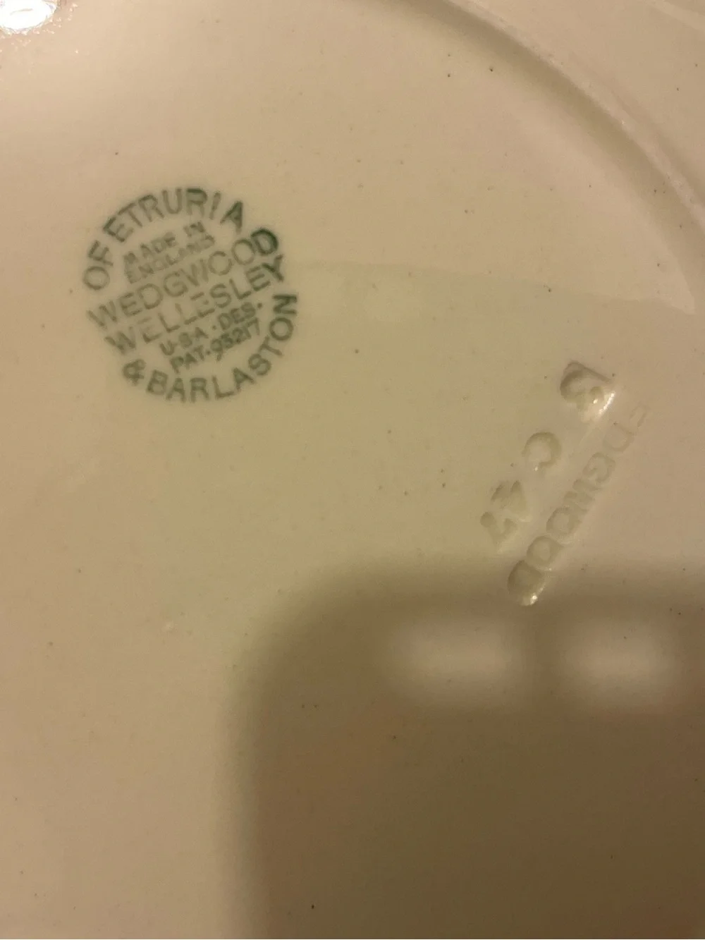 Wedgwood Cream Embossed Floral Dinner Plates - Set of 3 G26